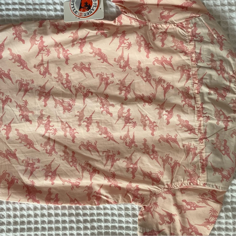 Dinosaur Print Button-Up Shirt - Picture 2 of 2